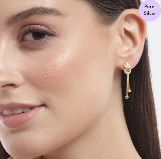 Golden Twilight Gold-Plated 925 Sterling Silver Drop Earrings
