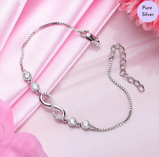 Boundless Elegance Rhodium-Infused 925 Silver Bracelet
