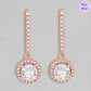 Divine Chic Rose Gold Fish Hook 925 Silver Earrings