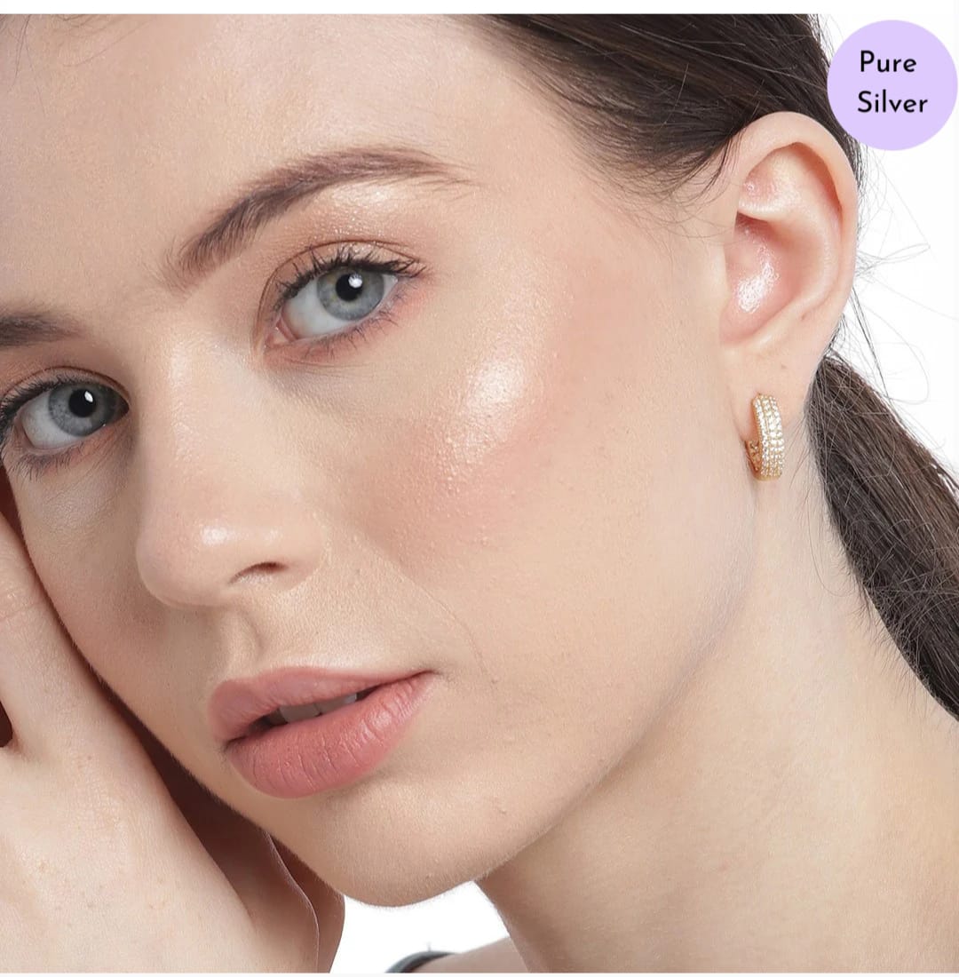 Golden Aura Hoops  Gold-Plated 925 Sterling Silver Hoop Earrings