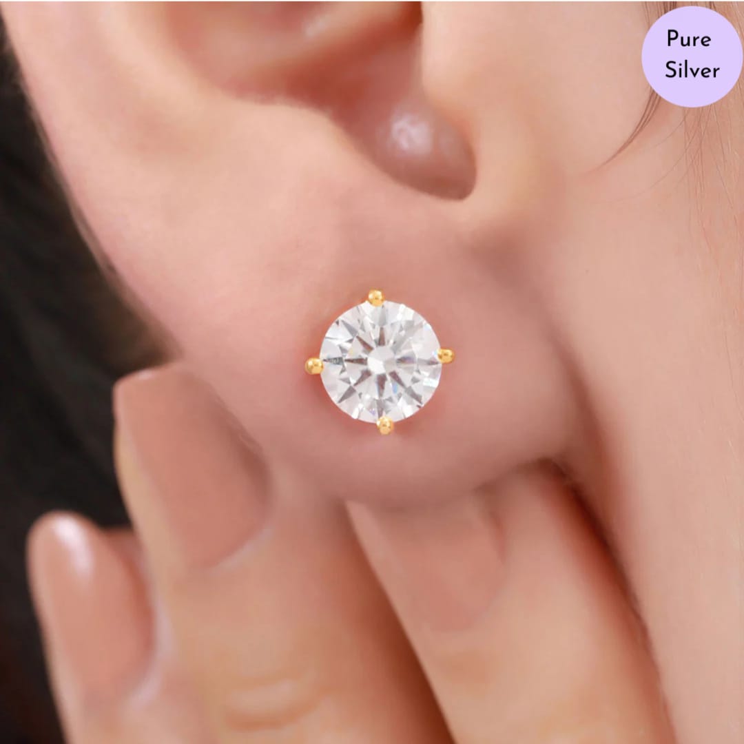 Aurore Shine  Gold-Plated 925 Sterling Silver Stud Earrings