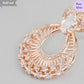 Celestial Rose Chandbali Gold Plated 925 Sterling Silver Earring