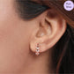 Flourishing Rose Gold Leaves Gold Plated 925 Sterling Silver Leaf Earrings