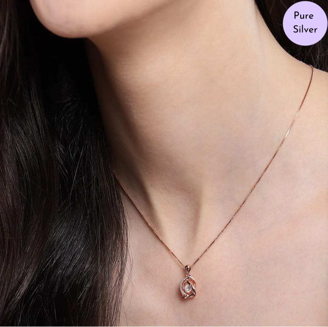 Orbit of Love Gold 925 Silver Necklace Chain