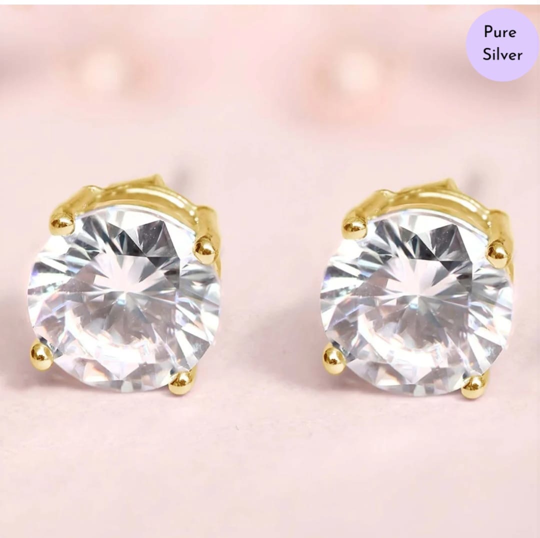 Aurore Shine  Gold-Plated 925 Sterling Silver Stud Earrings