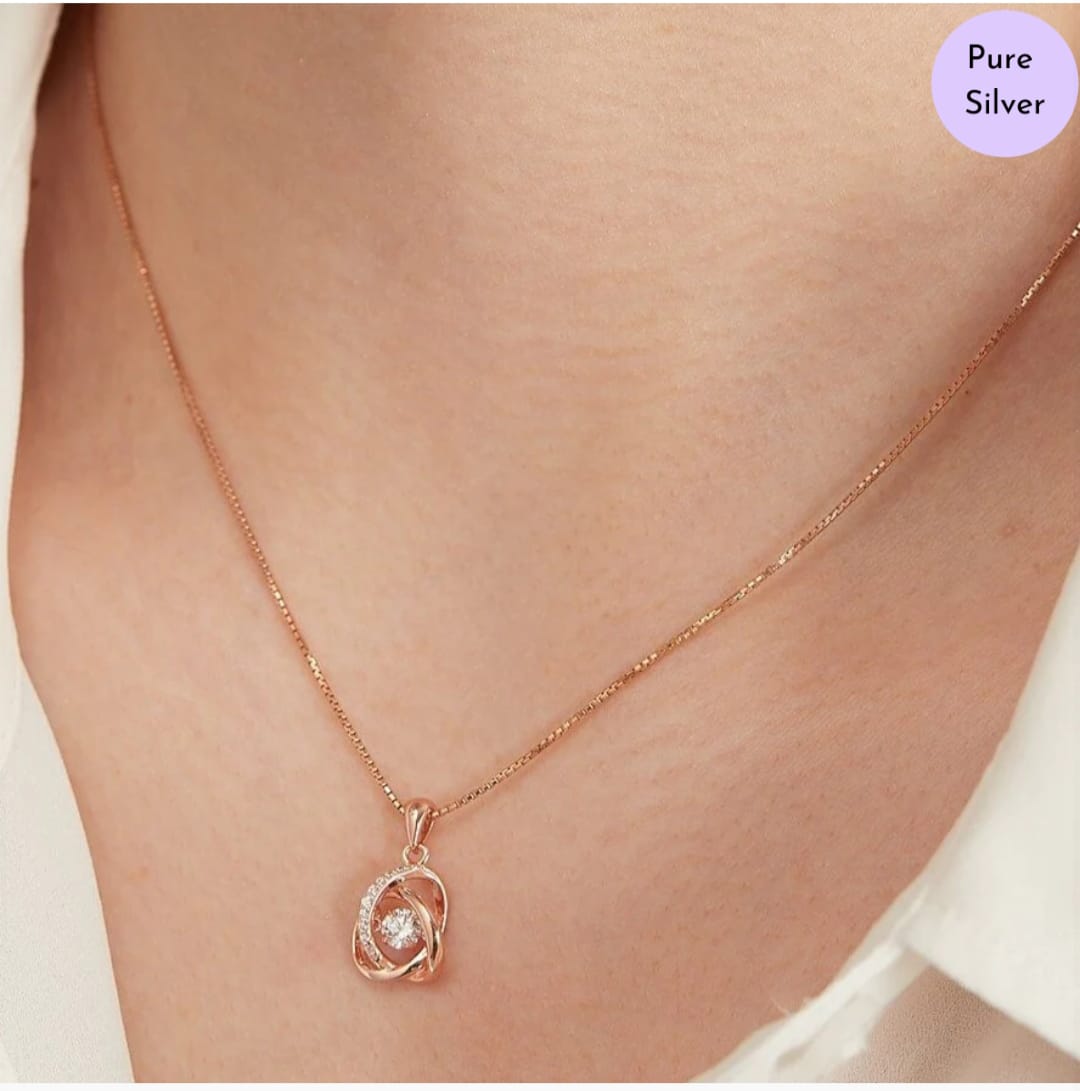 Orbit of Love Gold 925 Silver Necklace Chain