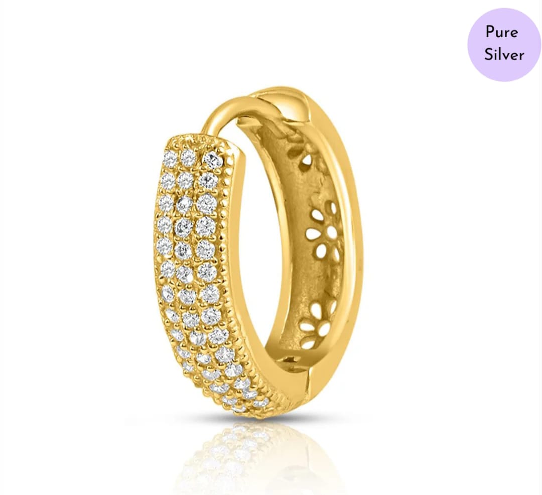 Golden Aura Hoops  Gold-Plated 925 Sterling Silver Hoop Earrings
