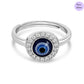 Eye Of Protection  CZ Rhodium Plated 925 Sterling Silver Ring