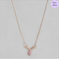 Deer Heart Rose Gold-Plated 925 Sterling Silver Necklace