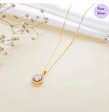 Golden Grace Gold Plated 925 Sterling Silver Pendant with Box Chain