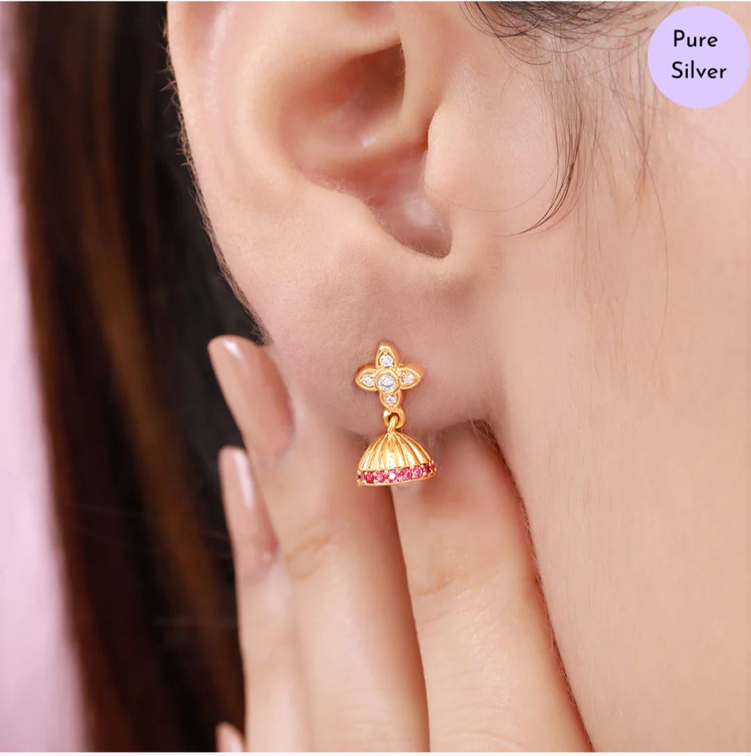 Aurora Drop Gold Plated 925 Sterling Silver Earrings