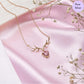 Deer Heart Rose Gold-Plated 925 Sterling Silver Necklace