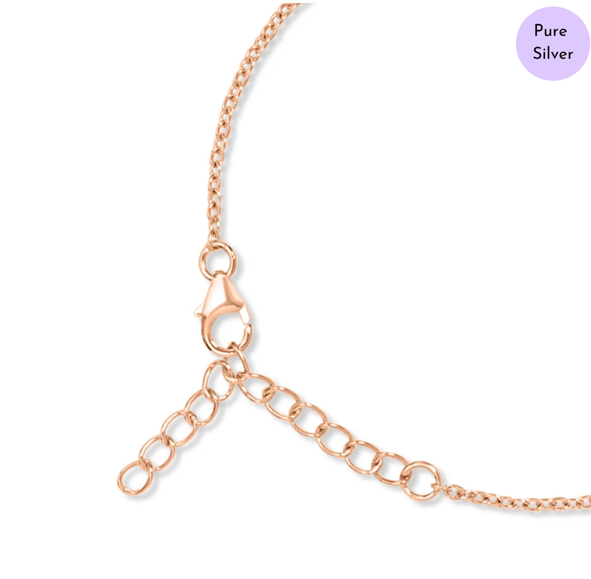 Rose Gold Eternity 925 Silver Bracelet