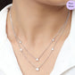 Sleek Layers Rhodium Plated 925 Silver Necklace