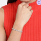 Infinity Gleam CZ-Studded Rhodium-Plated 925 Silver Bracelet