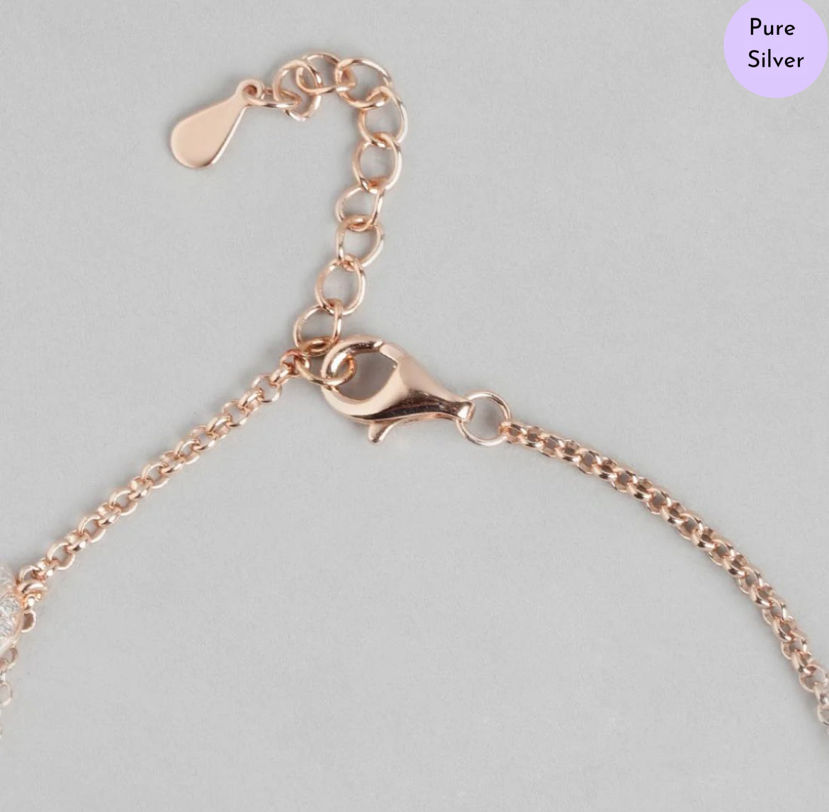 Pearl Whispers Rose Plated 925 Silver Bracelet