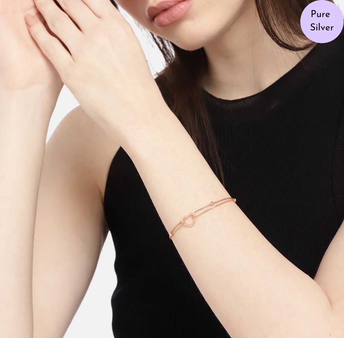 Loving Glow Rose Gold-Plated 925 Silver Bracelet