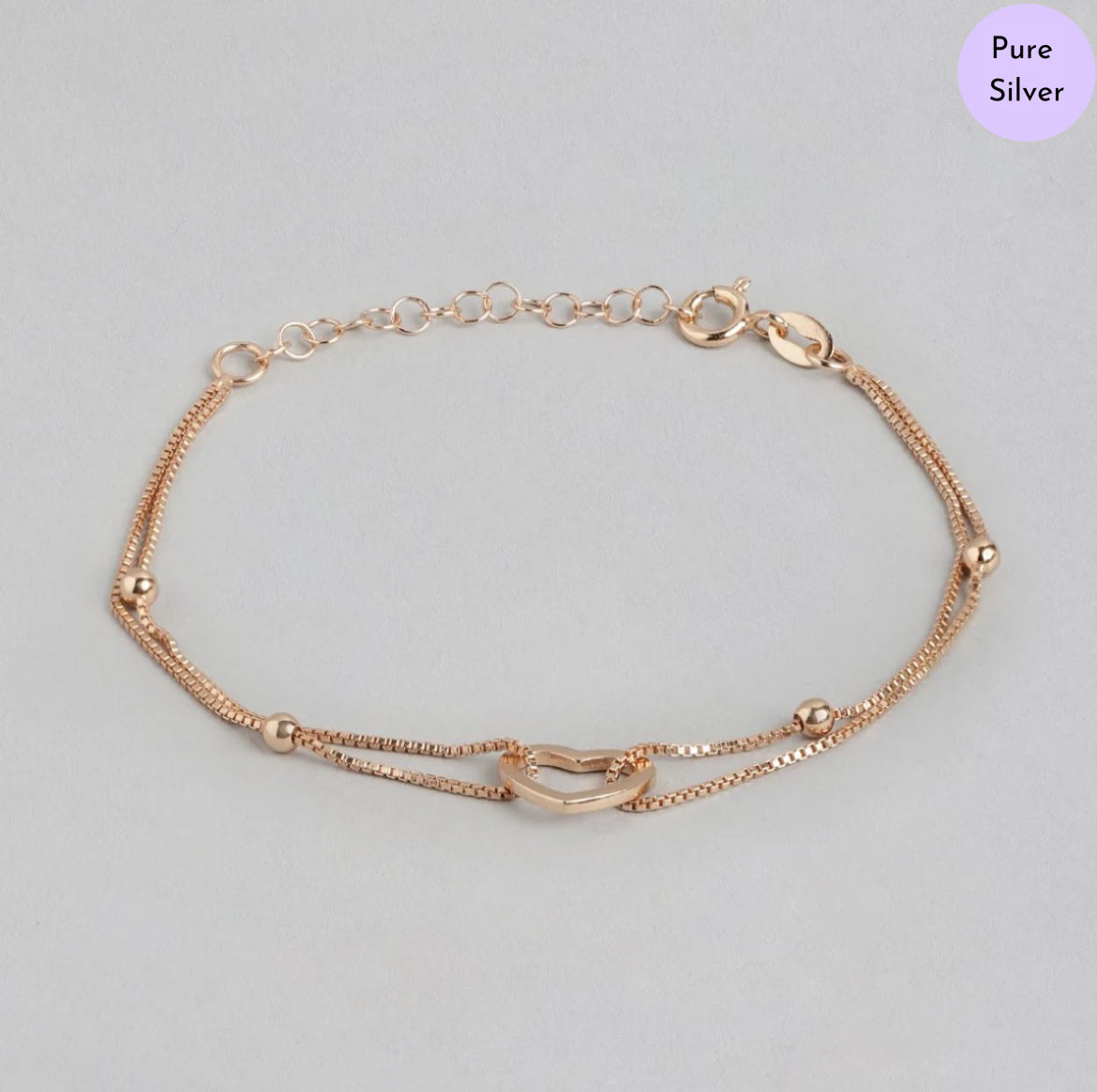 Loving Glow Rose Gold-Plated 925 Silver Bracelet