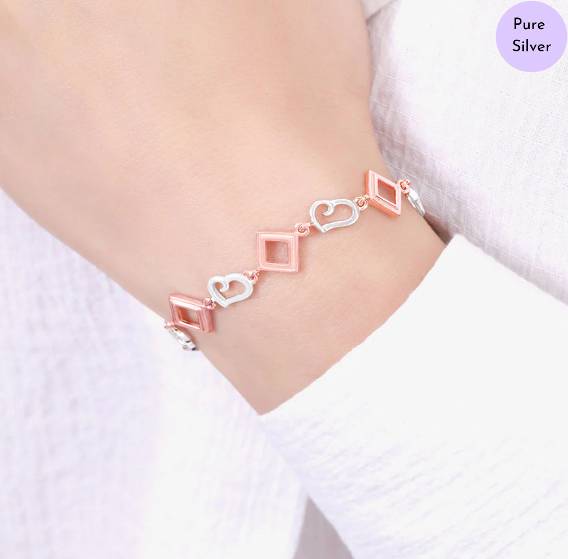 Eternal Geometry Dual Plated 925 Silver Bracelet
