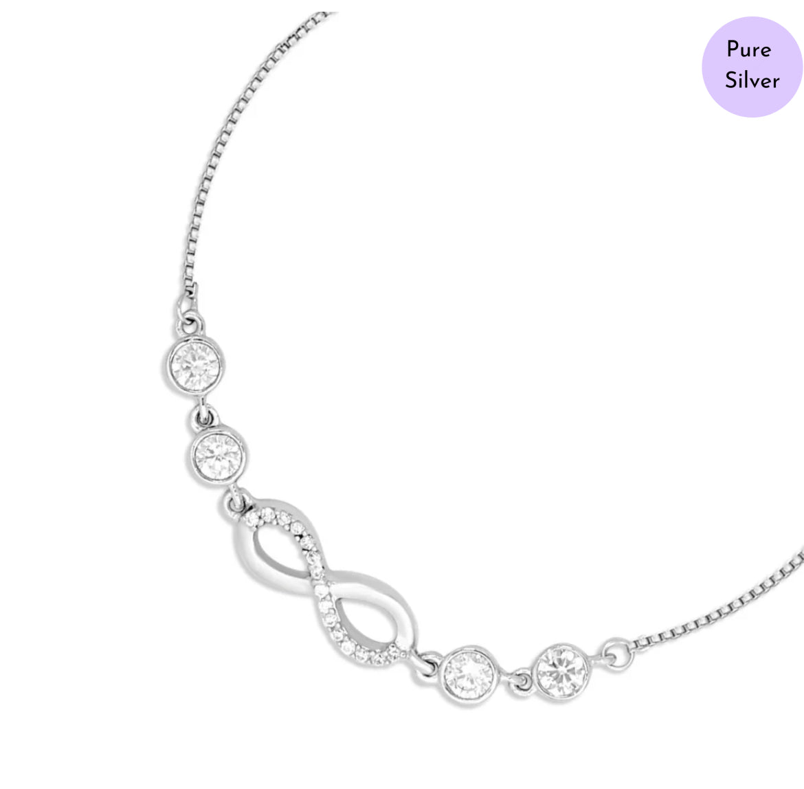 Boundless Elegance Rhodium-Infused 925 Silver Bracelet