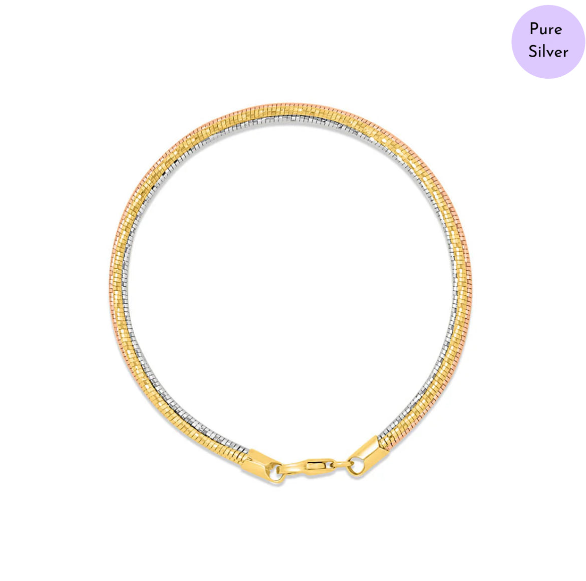 Layered Radiance Triple Plating 925 Silver Bracelet