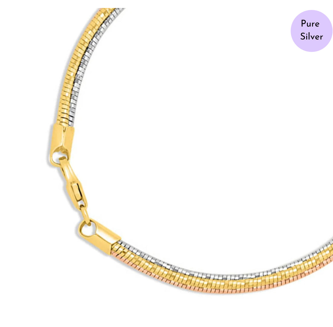 Layered Radiance Triple Plating 925 Silver Bracelet