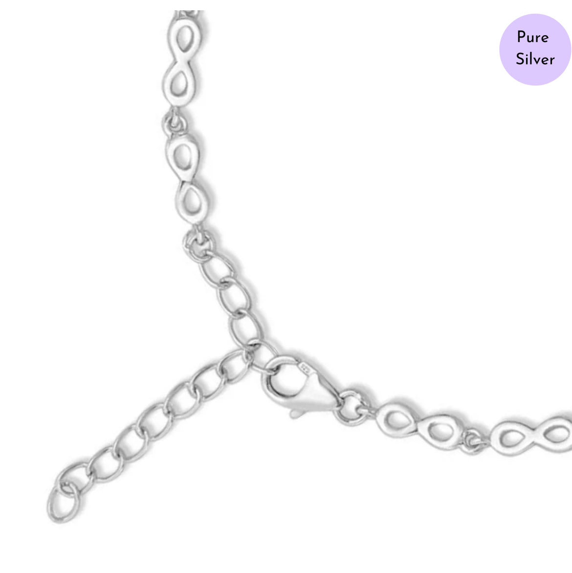 Forever Shining Rhodium plated CZ 925 Silver Bracelet
