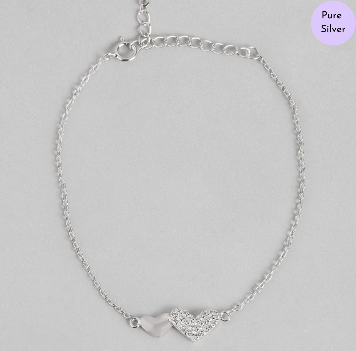 Cherished Hearts 925 Silver Bracelet