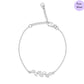 Twinkling Leaf 925 Silver Bracelet with Cubic Zirconia