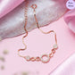 Celestial Circles Rose Gold-Plated 925 Silver Bracelet with Cubic Zirconia