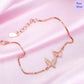 Serene Wings Rose Gold Plated 925 Silver Bracelet