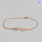 Serene Wings Rose Gold Plated 925 Silver Bracelet