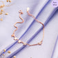 Crimson Luster Rose Gold-Plated 925 Silver Bracelet