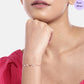 Crimson Luster Rose Gold-Plated 925 Silver Bracelet