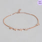 Crimson Luster Rose Gold-Plated 925 Silver Bracelet