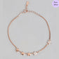 Crimson Luster Rose Gold-Plated 925 Silver Bracelet