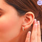 Sunlit Hoops Gold-Plated 925 Silver Hoop Earrings