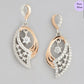 Blooming Duo Radiance Two-Tone Plated Flower Pattern Earrings