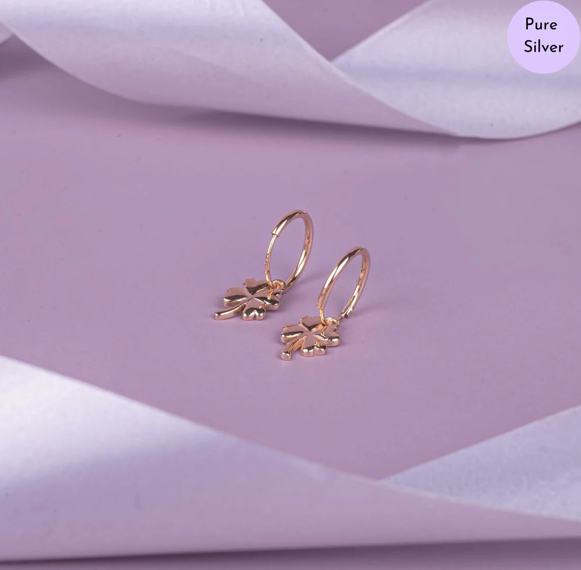Golden Flora Rose Gold Plated 925 Silver Earring