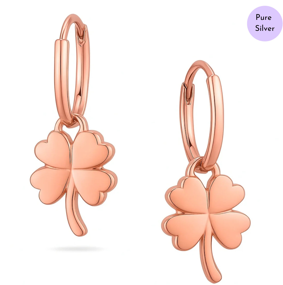 Golden Flora Rose Gold Plated 925 Silver Earring