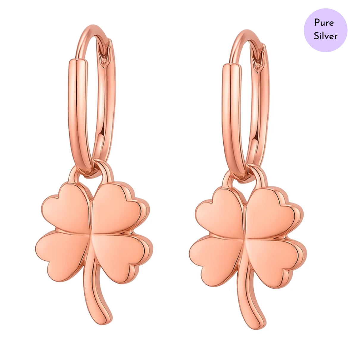 Golden Flora Rose Gold Plated 925 Silver Earring