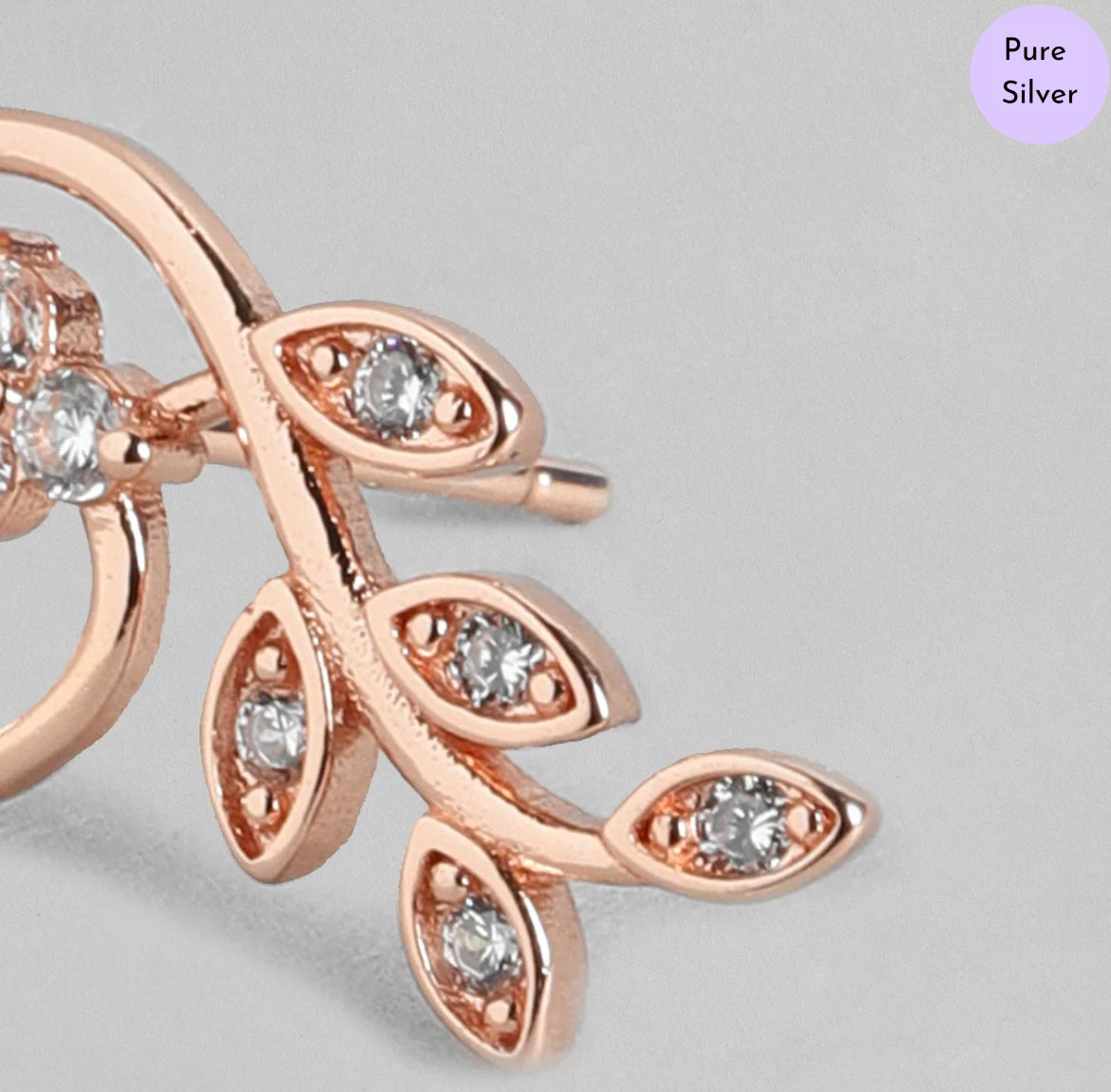 Titania Studs Rose Gold 925 Silver Stud Earring