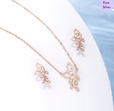 Athena's Grace Rose Gold Plated 925 Silver Jewellery Set