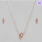 Athena's Grace Rose Gold Plated 925 Silver Jewellery Set