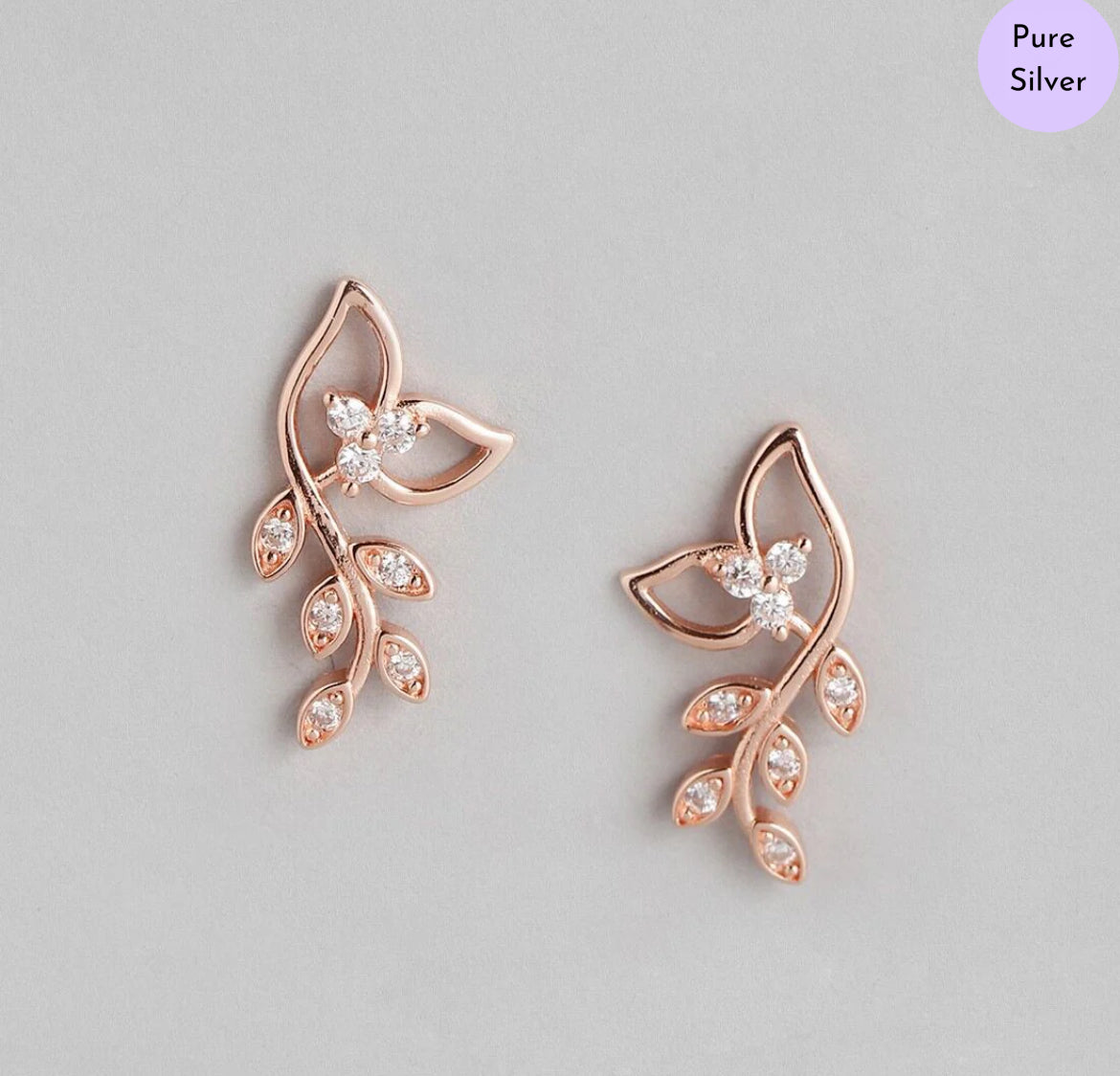 Athena's Grace Rose Gold Plated 925 Silver Jewellery Set