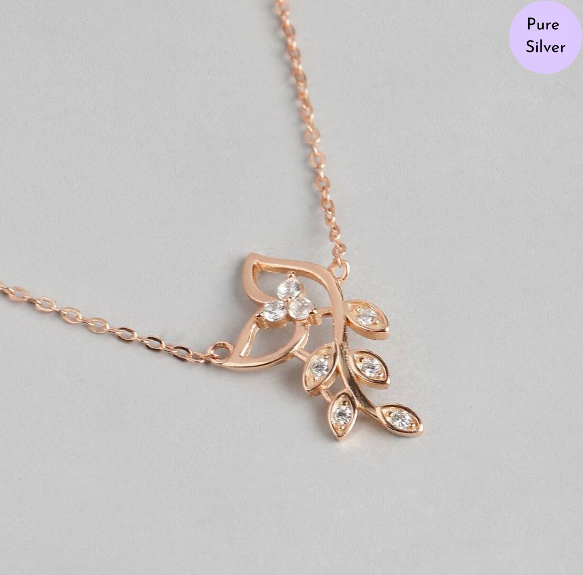 Athena's Grace Rose Gold Plated 925 Silver Jewellery Set