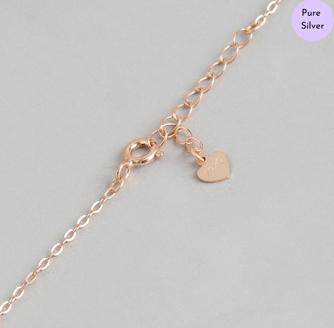 Athena's Grace Rose Gold Plated 925 Silver Jewellery Set