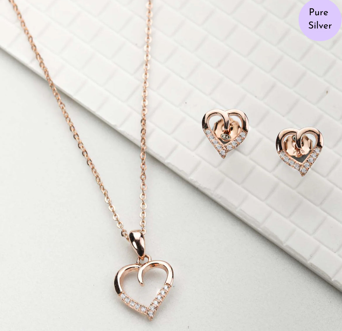 Heartfelt Harmony 925 Silver Jewellery Set