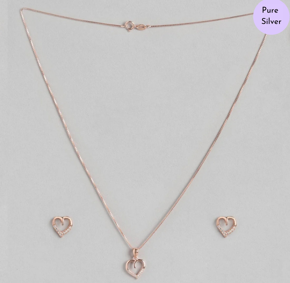 Heartfelt Harmony 925 Silver Jewellery Set