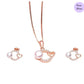 Rosy Melody 925 Silver Rose Gold-Plated Jewelry Set